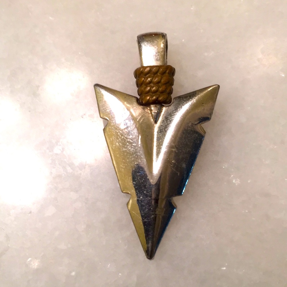 Silver arrowhead necklace charm
